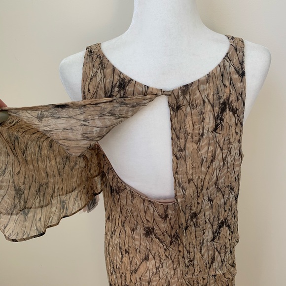 NWT Forever 21 Boho Feather Print Dress - Picture 4 of 7